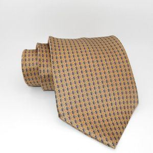 Neo - Bill Blass / Designer 100% Silk Necktie / Gold, Navy, Grey / L-56" x W-4"
